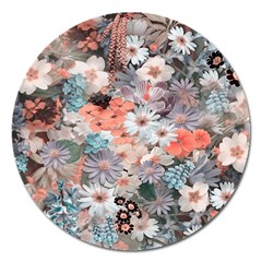 Spring Flowers Magnet 5  (round)