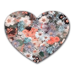 Spring Flowers Mouse Pad (heart)