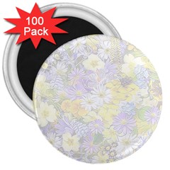 Spring Flowers Soft 3  Button Magnet (100 pack)