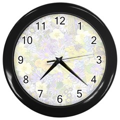 Spring Flowers Soft Wall Clock (Black)