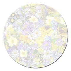 Spring Flowers Soft Magnet 5  (Round)