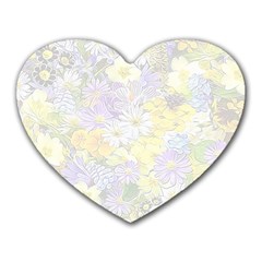 Spring Flowers Soft Mouse Pad (Heart)