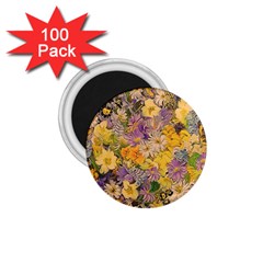 Spring Flowers Effect 1 75  Button Magnet (100 Pack)