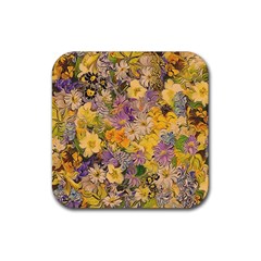 Spring Flowers Effect Drink Coaster (square)