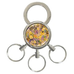 Spring Flowers Effect 3-ring Key Chain