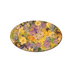 Spring Flowers Effect Sticker (oval)