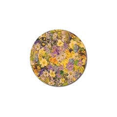 Spring Flowers Effect Golf Ball Marker 4 Pack