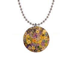 Spring Flowers Effect Button Necklace