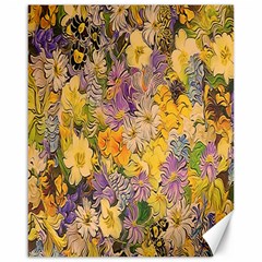 Spring Flowers Effect Canvas 16  X 20  (unframed)