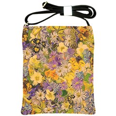 Spring Flowers Effect Shoulder Sling Bag by ImpressiveMoments