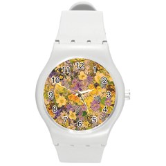 Spring Flowers Effect Plastic Sport Watch (medium)