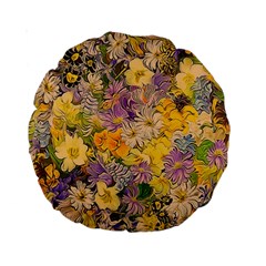 Spring Flowers Effect 15  Premium Round Cushion 