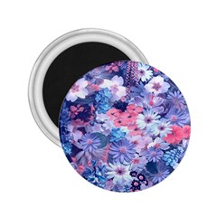 Spring Flowers Blue 2 25  Button Magnet by ImpressiveMoments