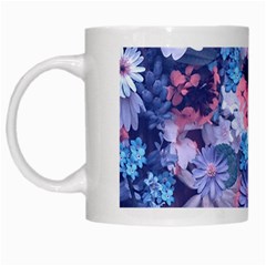 Spring Flowers Blue White Coffee Mug