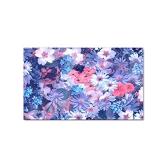 Spring Flowers Blue Sticker 10 Pack (rectangle)