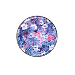 Spring Flowers Blue Golf Ball Marker 4 Pack (for Hat Clip)