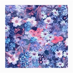 Spring Flowers Blue Glasses Cloth (medium, Two Sided) by ImpressiveMoments