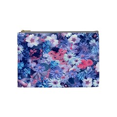 Spring Flowers Blue Cosmetic Bag (medium) by ImpressiveMoments