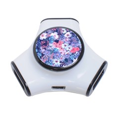 Spring Flowers Blue 3 Port Usb Hub