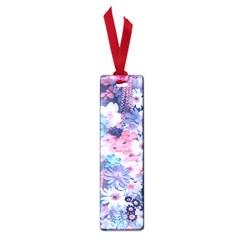 Spring Flowers Blue Small Bookmark