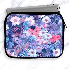 Spring Flowers Blue Apple Ipad Zippered Sleeve by ImpressiveMoments