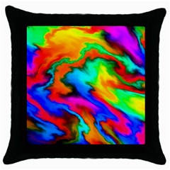 Crazy Effects  Black Throw Pillow Case by ImpressiveMoments