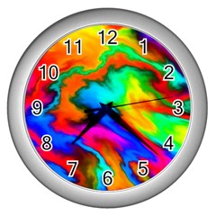 Crazy Effects  Wall Clock (silver)