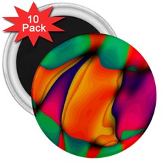 Crazy Effects  3  Button Magnet (10 Pack)