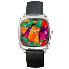 Crazy Effects  Square Leather Watch by ImpressiveMoments