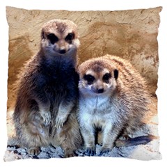 Meerkat Large Cushion Case (two Sided) 