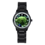 Aquarium Style Sport Metal Watch (Black) Front