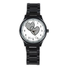 I Miss You Sport Metal Watch (black) by WonderfulDreamPicture