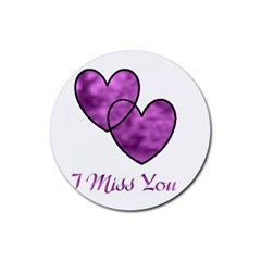 I Miss You Drink Coaster (round) by WonderfulDreamPicture