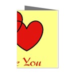 I Love You Mini Greeting Card (8 Pack) Left