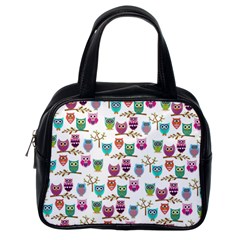 Happy Owls Classic Handbag (one Side) by Ancello