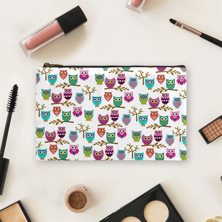 Happy Owls Cosmetic Bag (Medium)