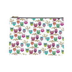 Happy Owls Cosmetic Bag (large)