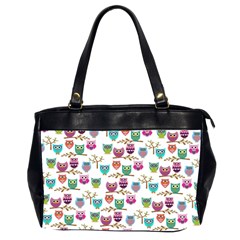 Happy Owls Oversize Office Handbag (two Sides)