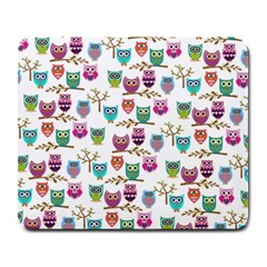 Happy Owls Large Mouse Pad (rectangle)