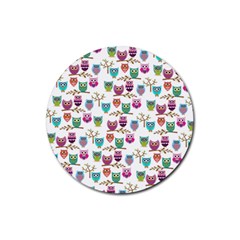 Happy Owls Drink Coaster (round)