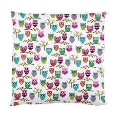 Happy Owls Cushion Case (single Sided)  by Ancello