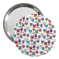 Happy Owls 3  Handbag Mirror