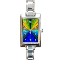 Design Rectangular Italian Charm Watch by Siebenhuehner