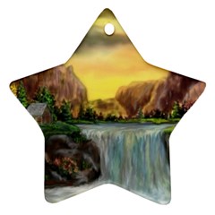 Brentons Waterfall - Ave Hurley - Artrave - Star Ornament by ArtRave2