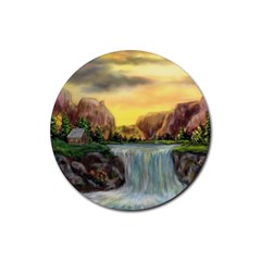 Brentons Waterfall - Ave Hurley - Artrave - Drink Coaster (round) by ArtRave2