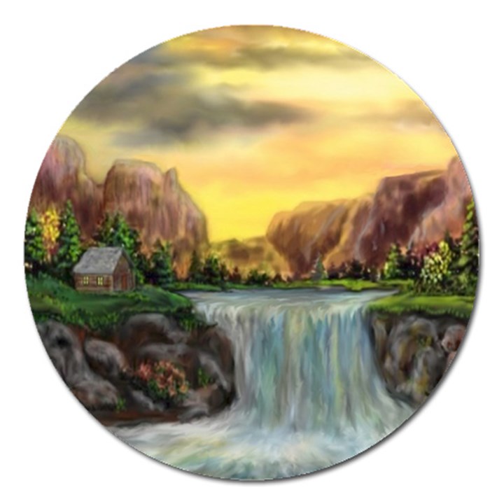 Brentons Waterfall - Ave Hurley - ArtRave - Magnet 5  (Round)