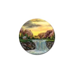 Brentons Waterfall - Ave Hurley - Artrave - Golf Ball Marker 4 Pack by ArtRave2