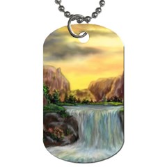 Brentons Waterfall - Ave Hurley - Artrave - Dog Tag (two-sided)  by ArtRave2