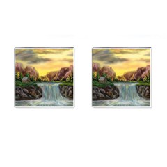 Brentons Waterfall - Ave Hurley - Artrave - Cufflinks (square) by ArtRave2