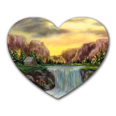 Brentons Waterfall - Ave Hurley - Artrave - Mouse Pad (heart) by ArtRave2